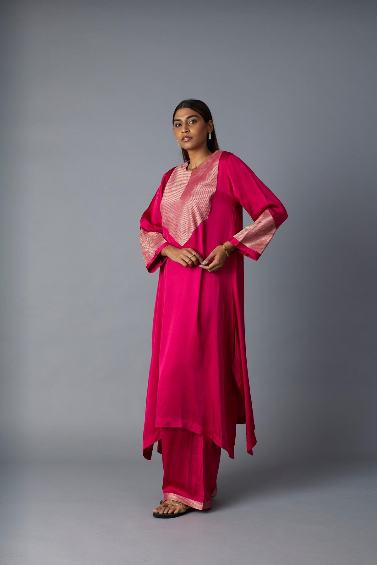 rasna co-ord set in pink, image 3