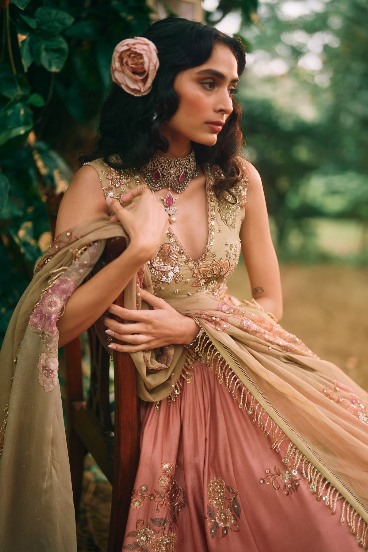 rosewood lehenga set, image 3