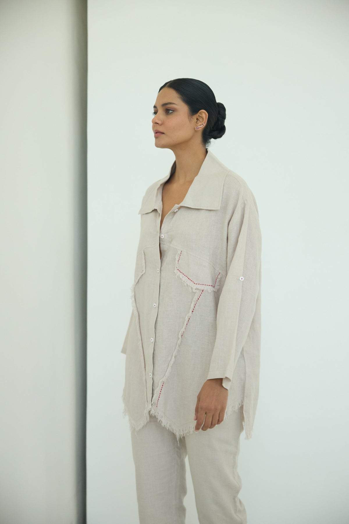 muffu fringe shirt dress, image 4