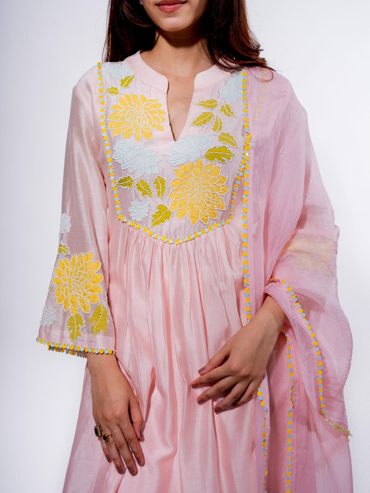 floral whisper kurta set — image 4