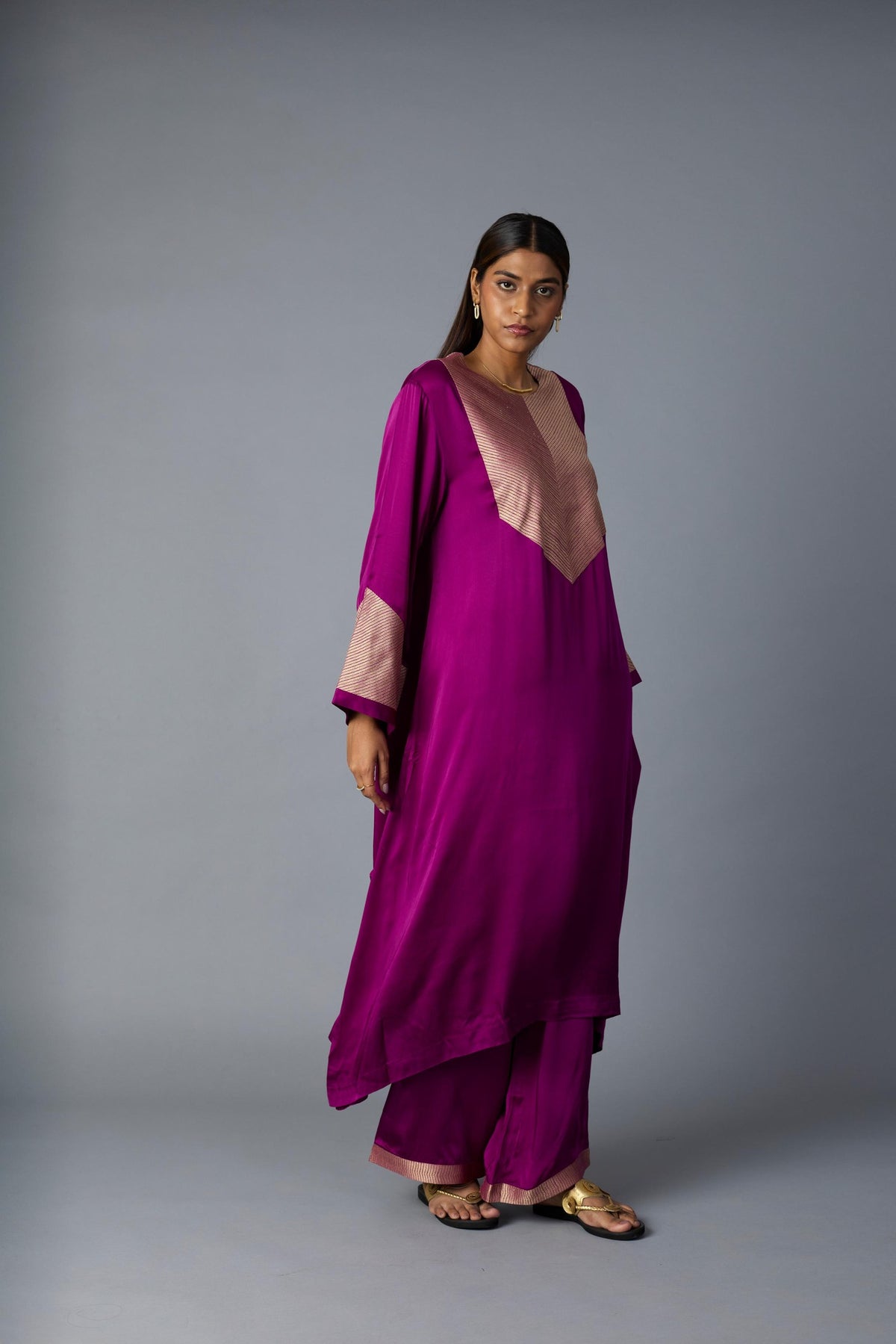 rasna co-ord set in purple, image 4