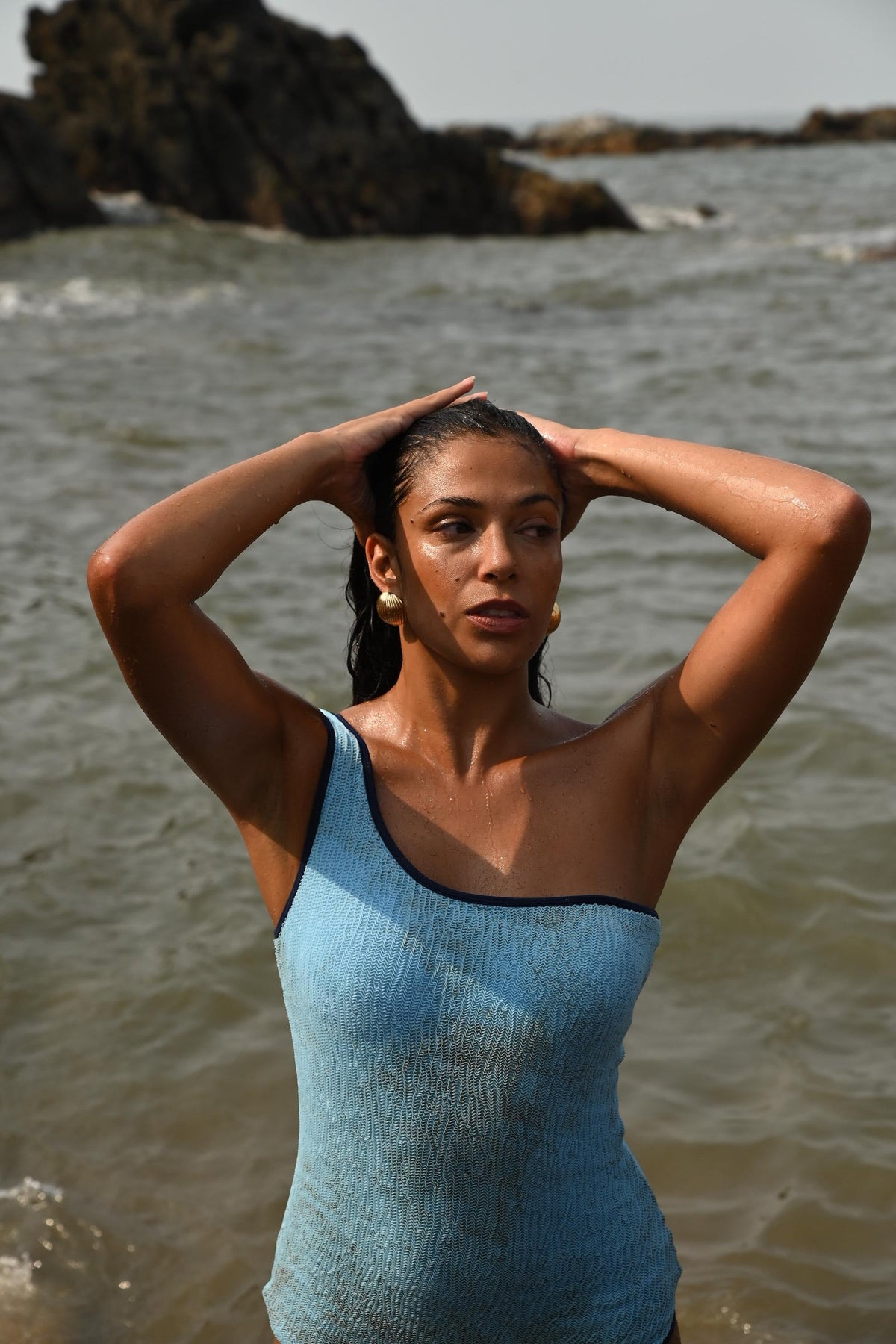 nura one shoulder one piece, image 4
