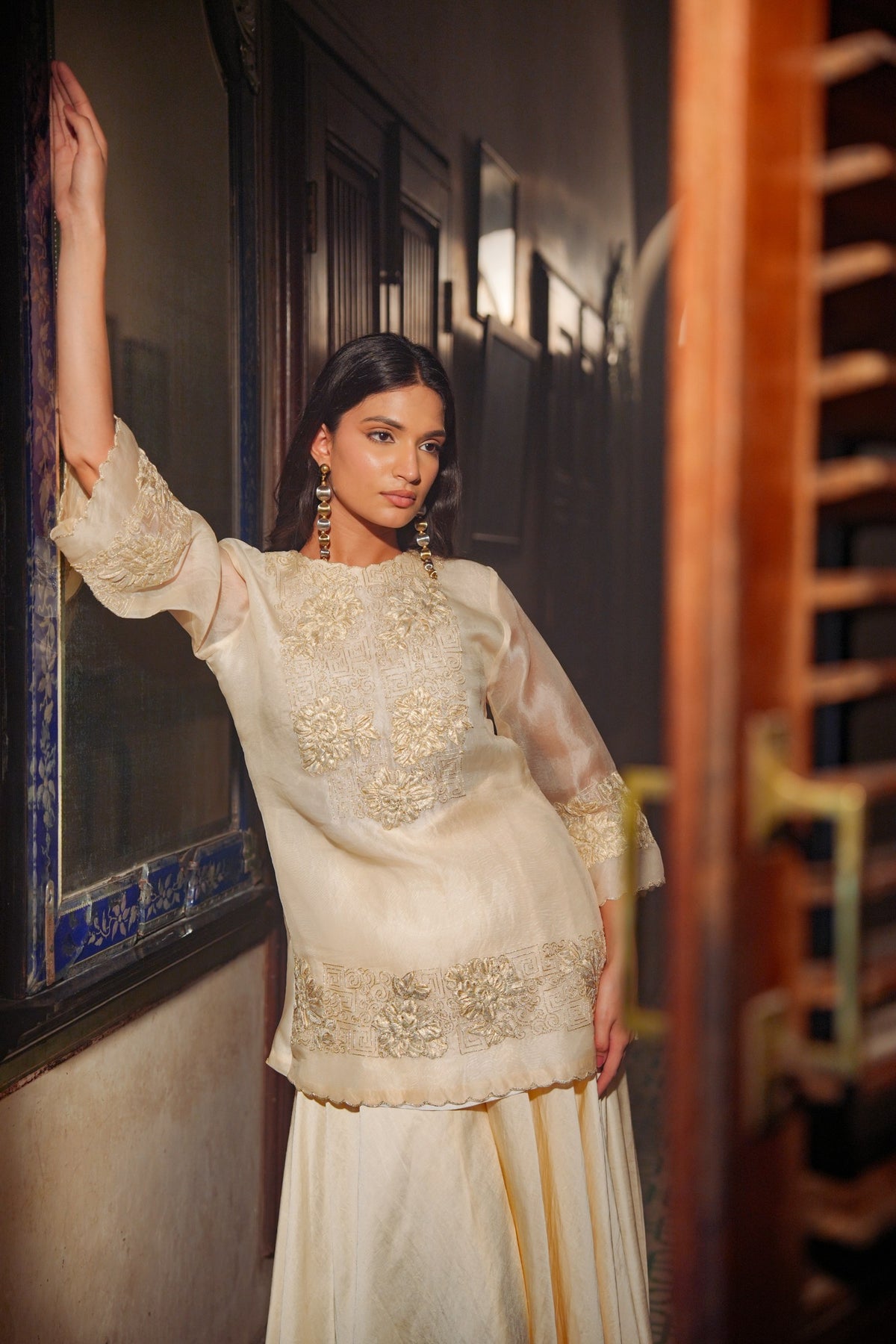 ivory grace sharara set — image 4