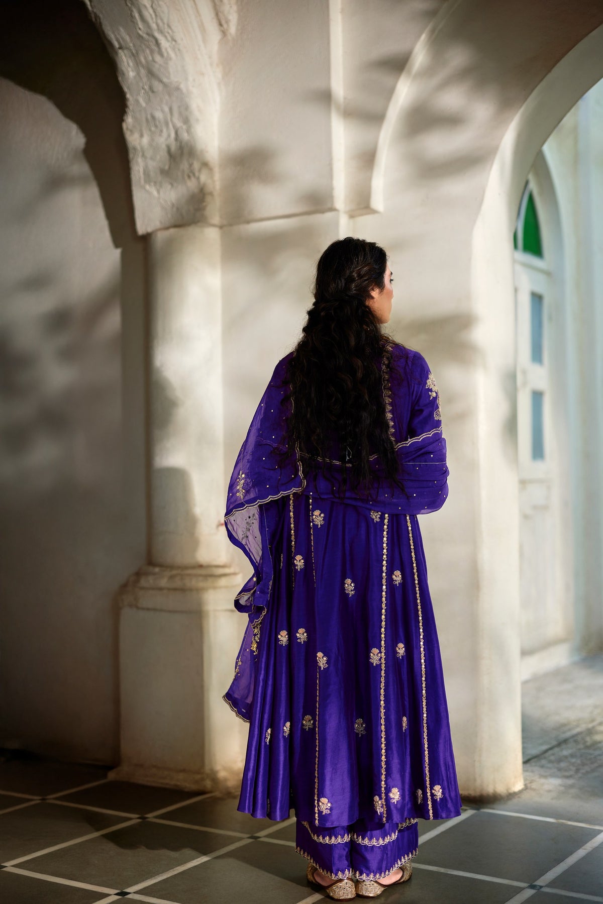 grape jelly chiniya anarkali set, image 5