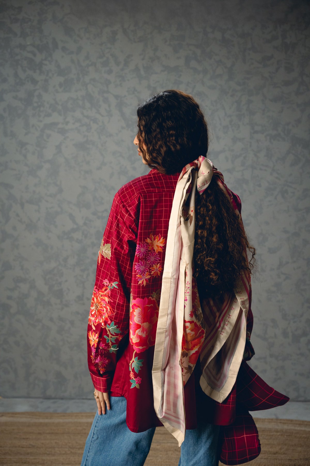 jade shirt in burgundy, image 5