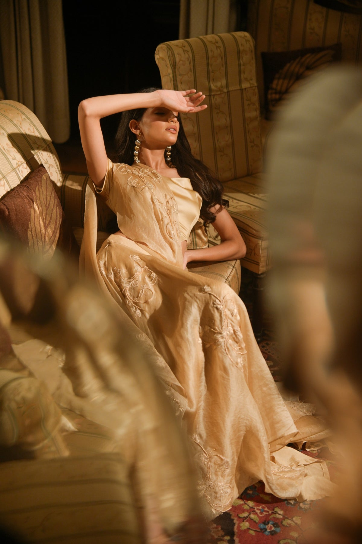 golden aura drape saree — image 5