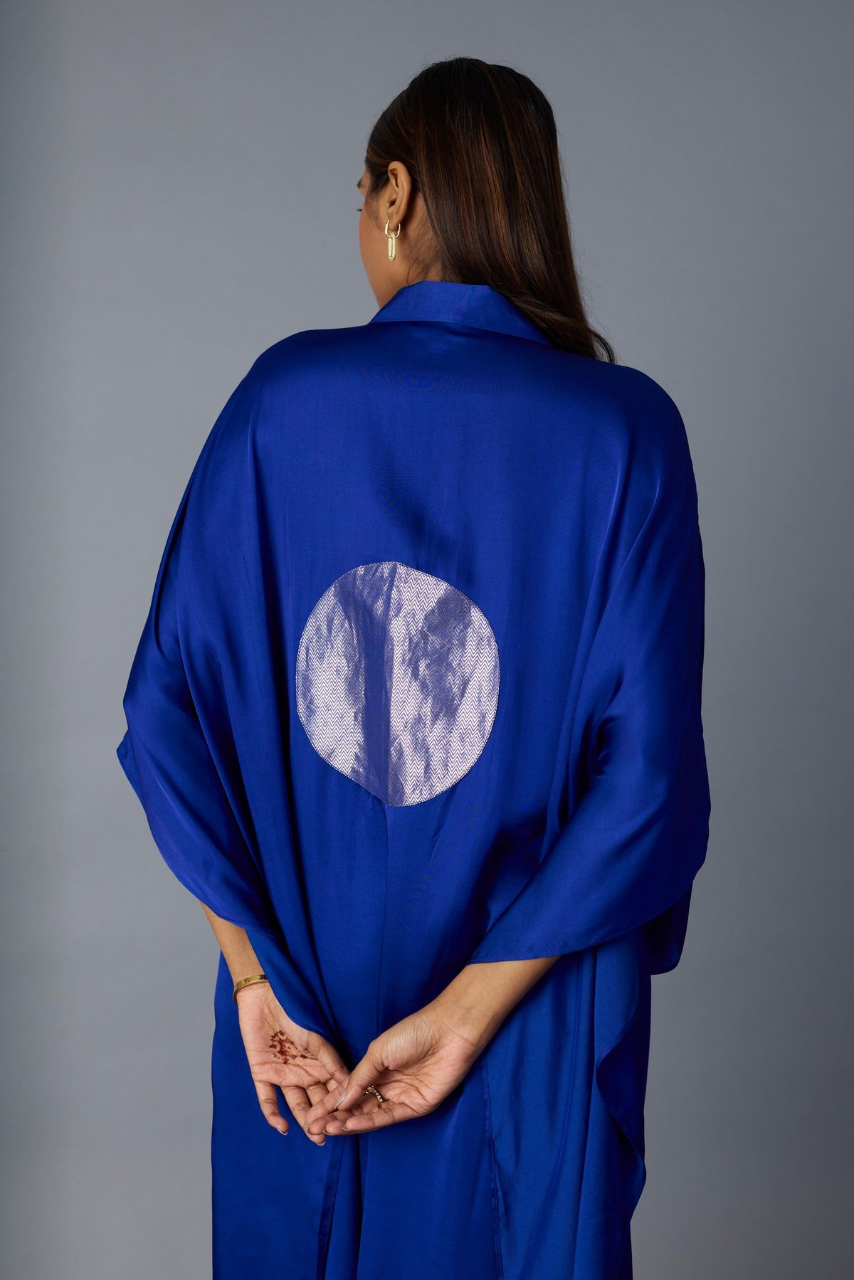 chandni kaftan set in royal blue, image 6