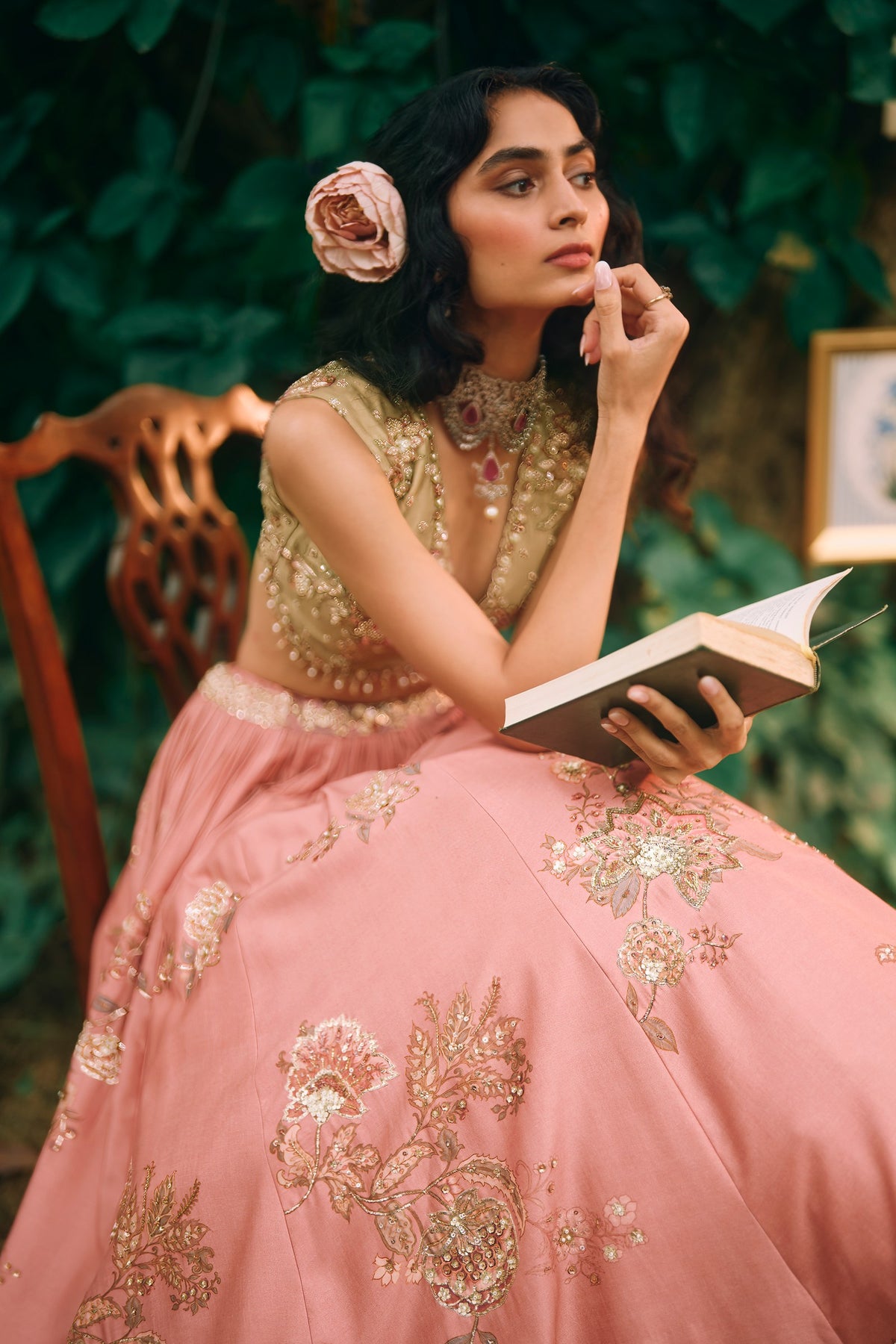 rosewood lehenga set, image 6