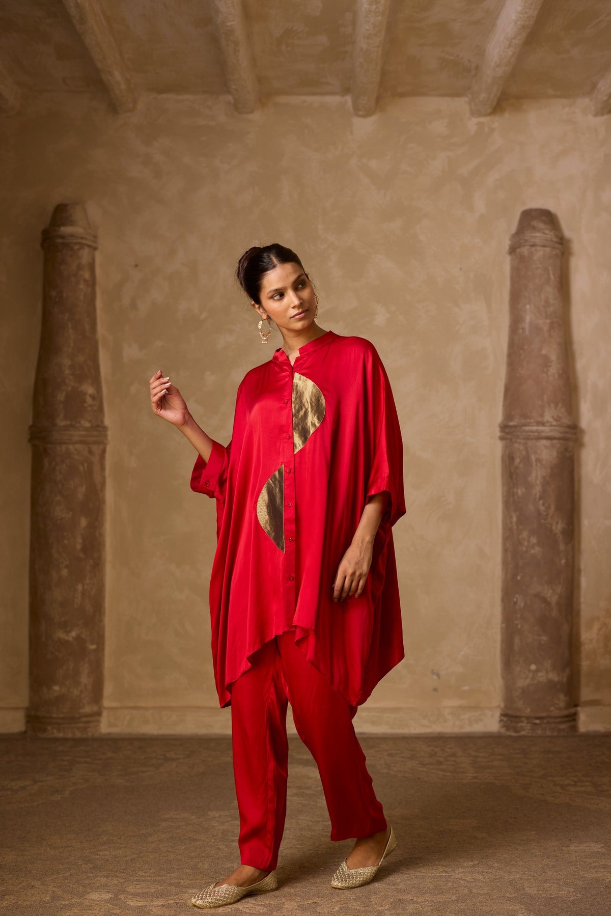 zoha anti-fit shirt set in red, image 6