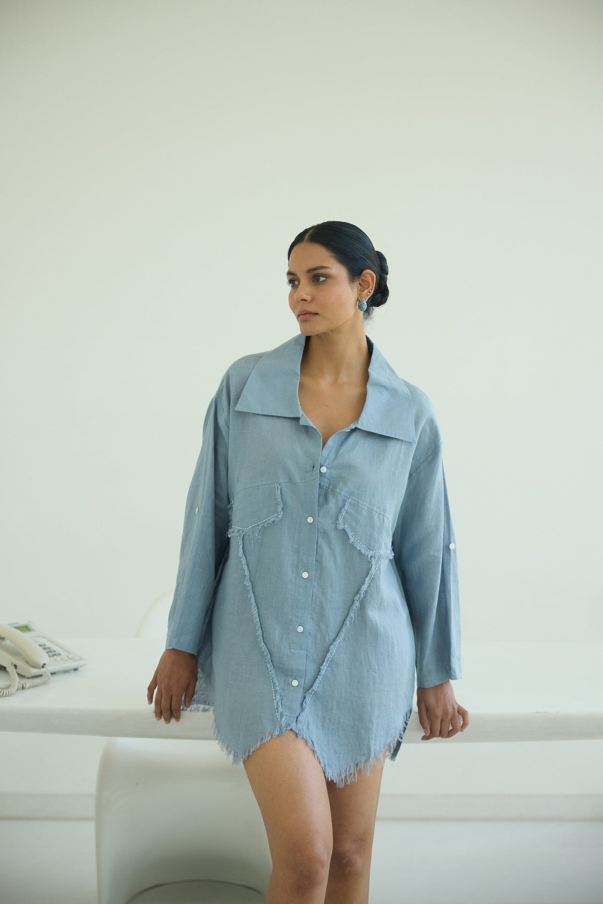 muffu fringe shirt dress, image 7