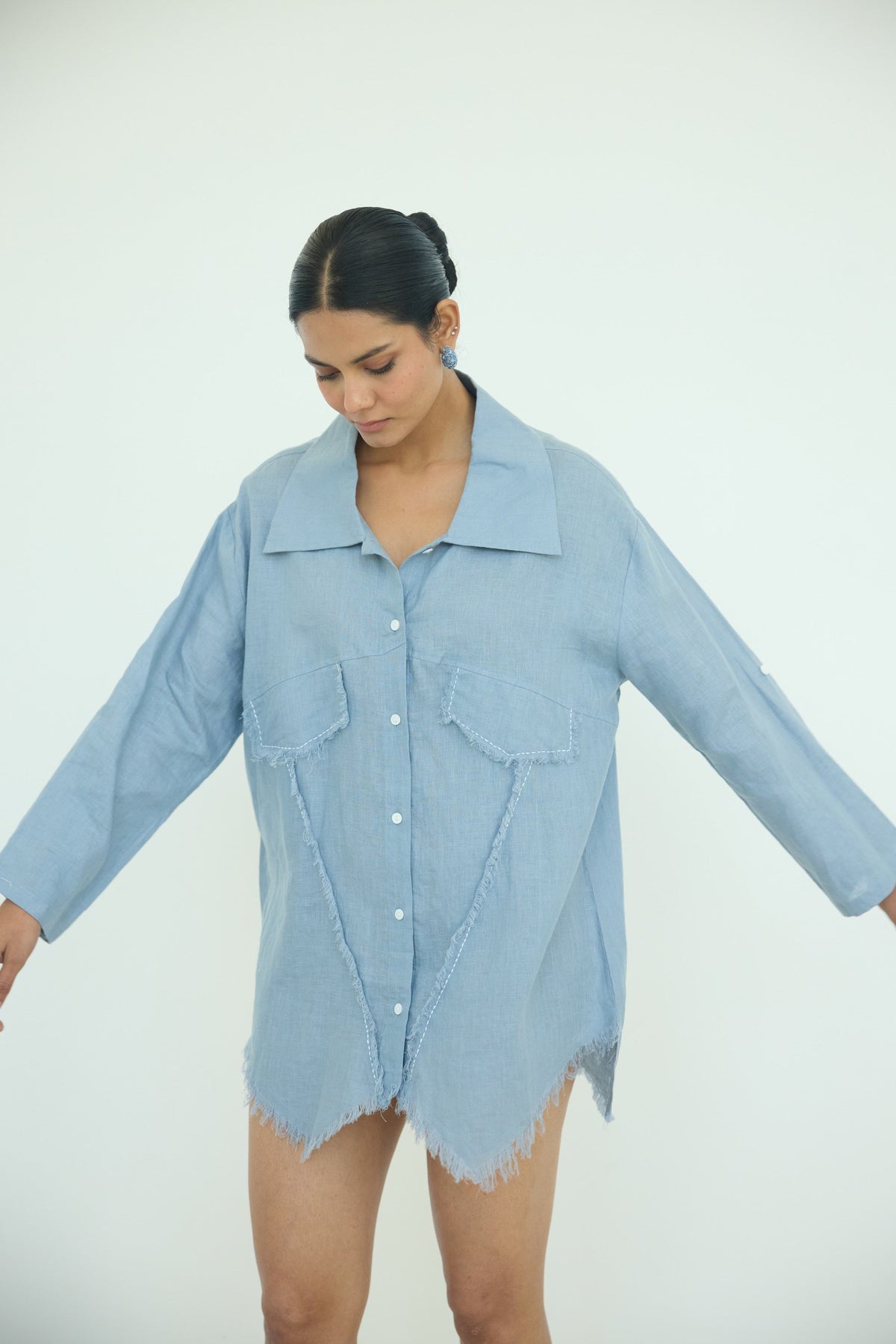 muffu fringe shirt dress, image 8