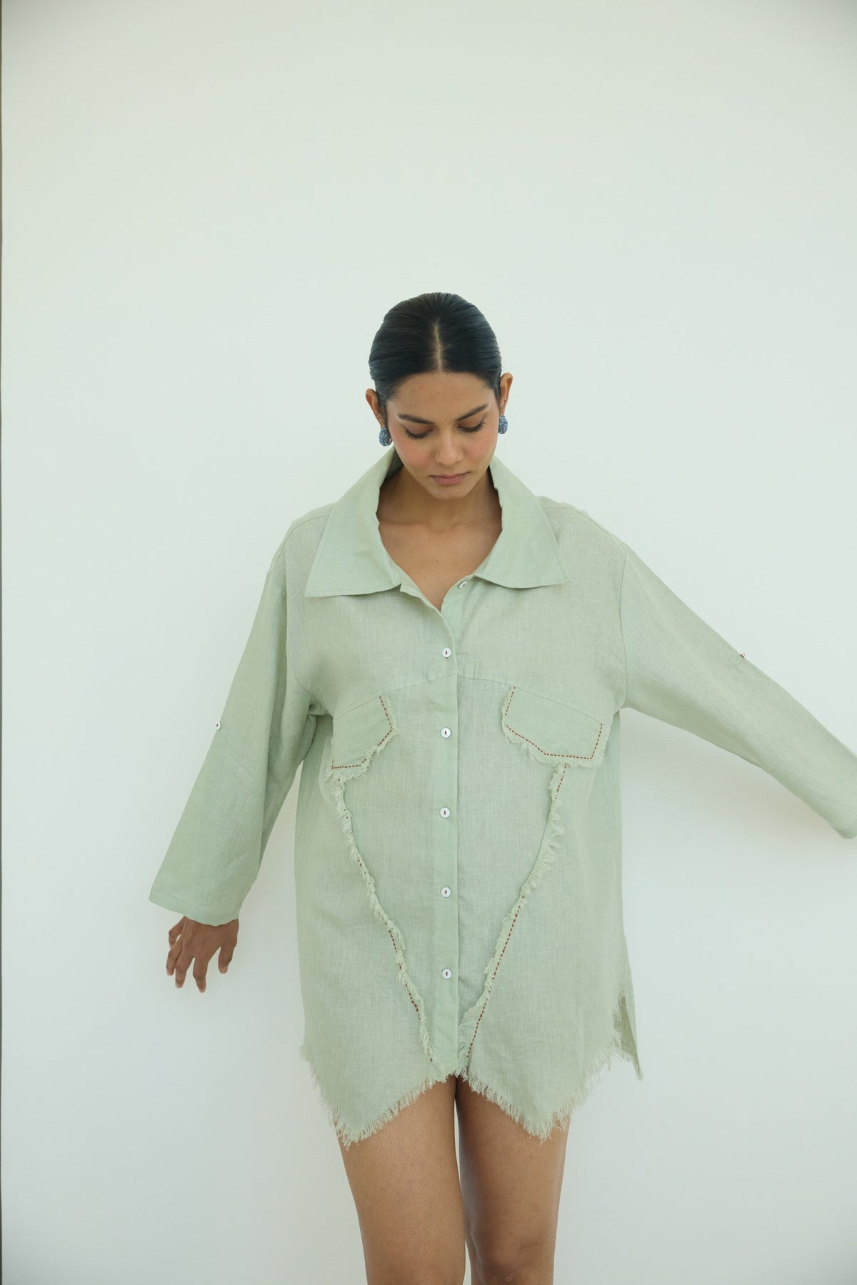 muffu fringe shirt dress, image 12