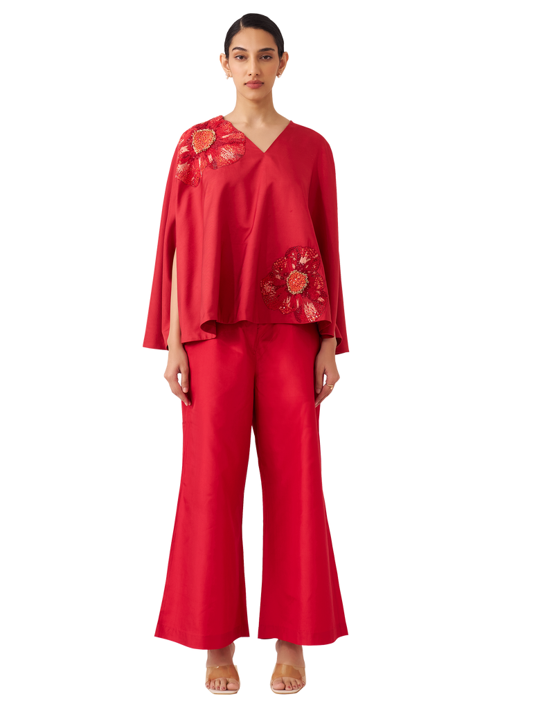 Carmine Poppy Co-ord Set