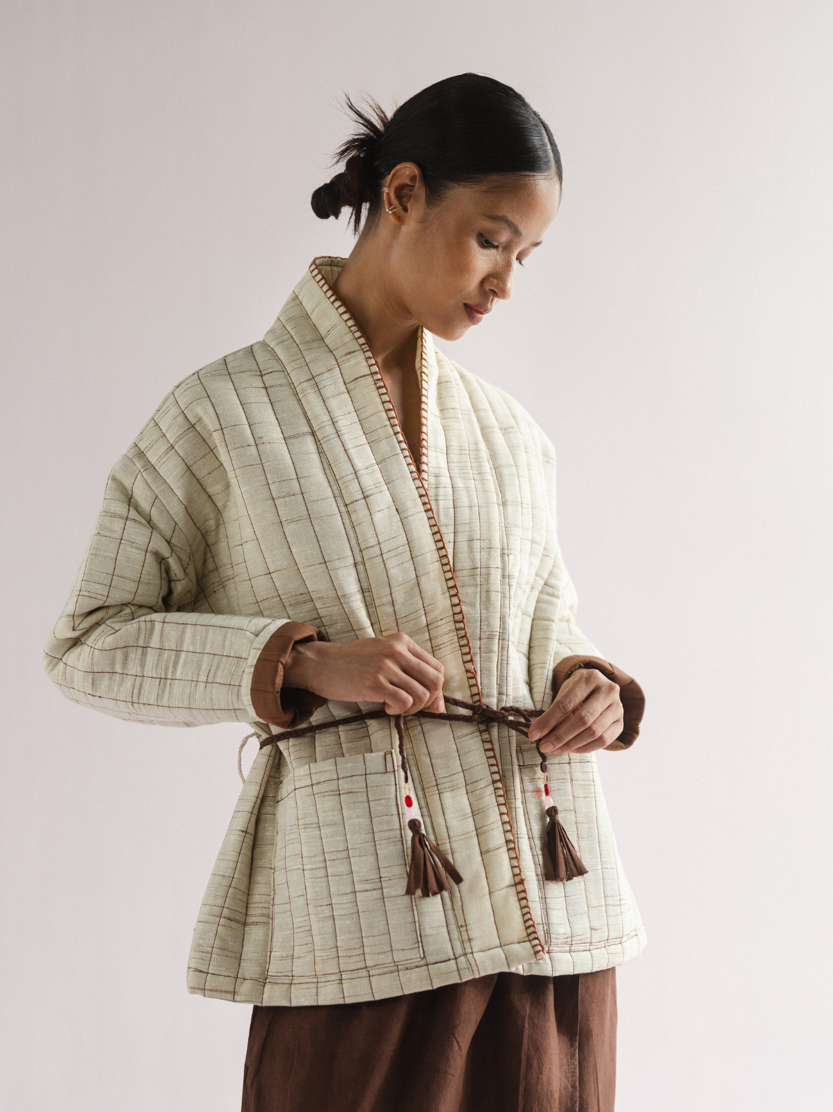 handwoven quilted jacket — image 1