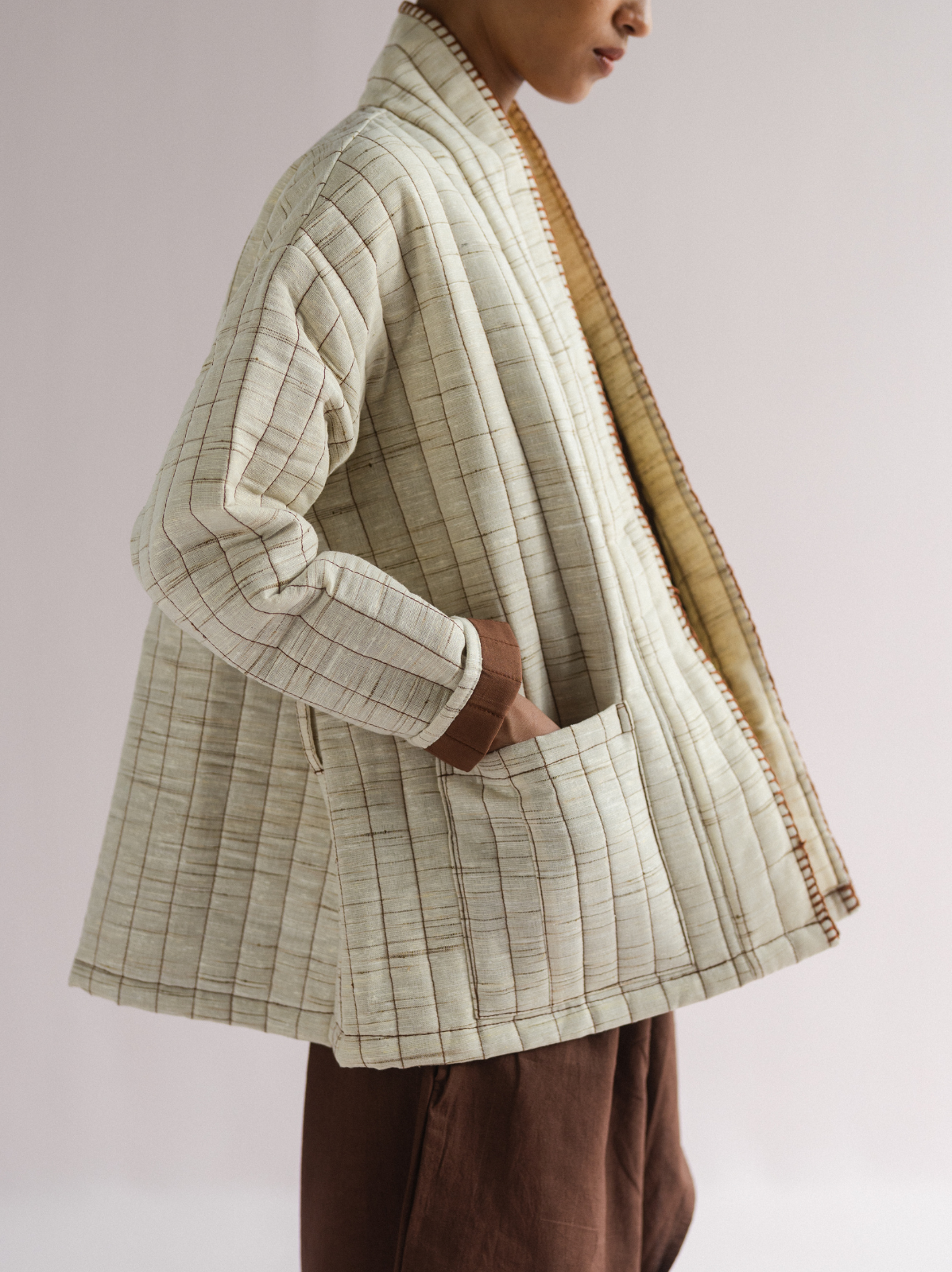 handwoven quilted jacket — image 7