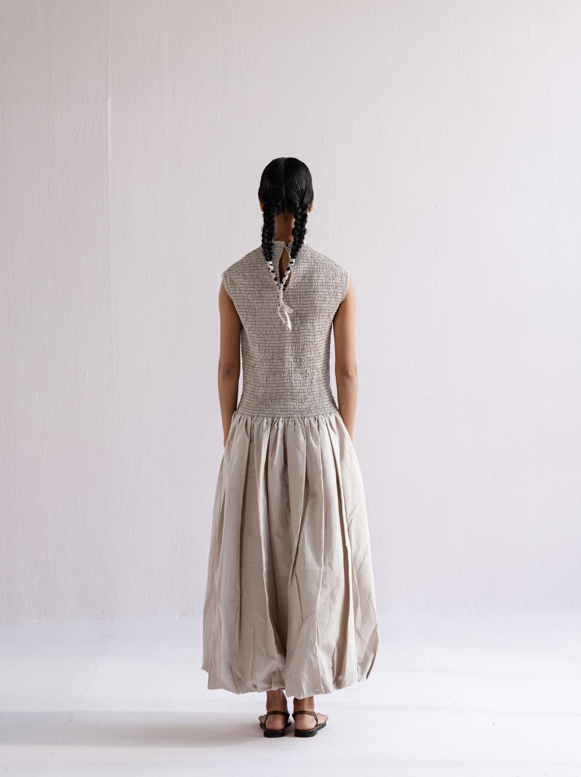 smocked balloon dress — image 13