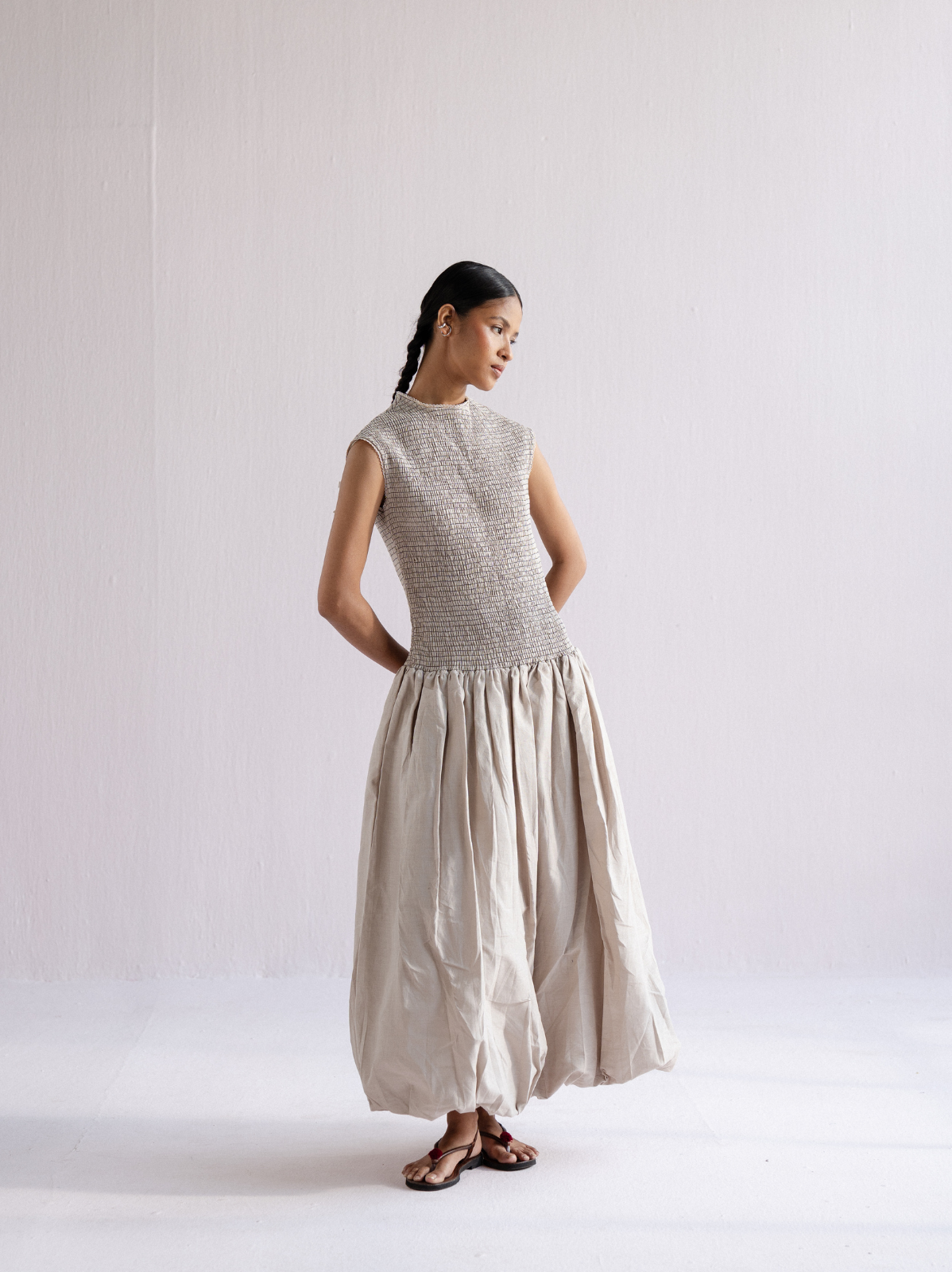 smocked balloon dress — image 11