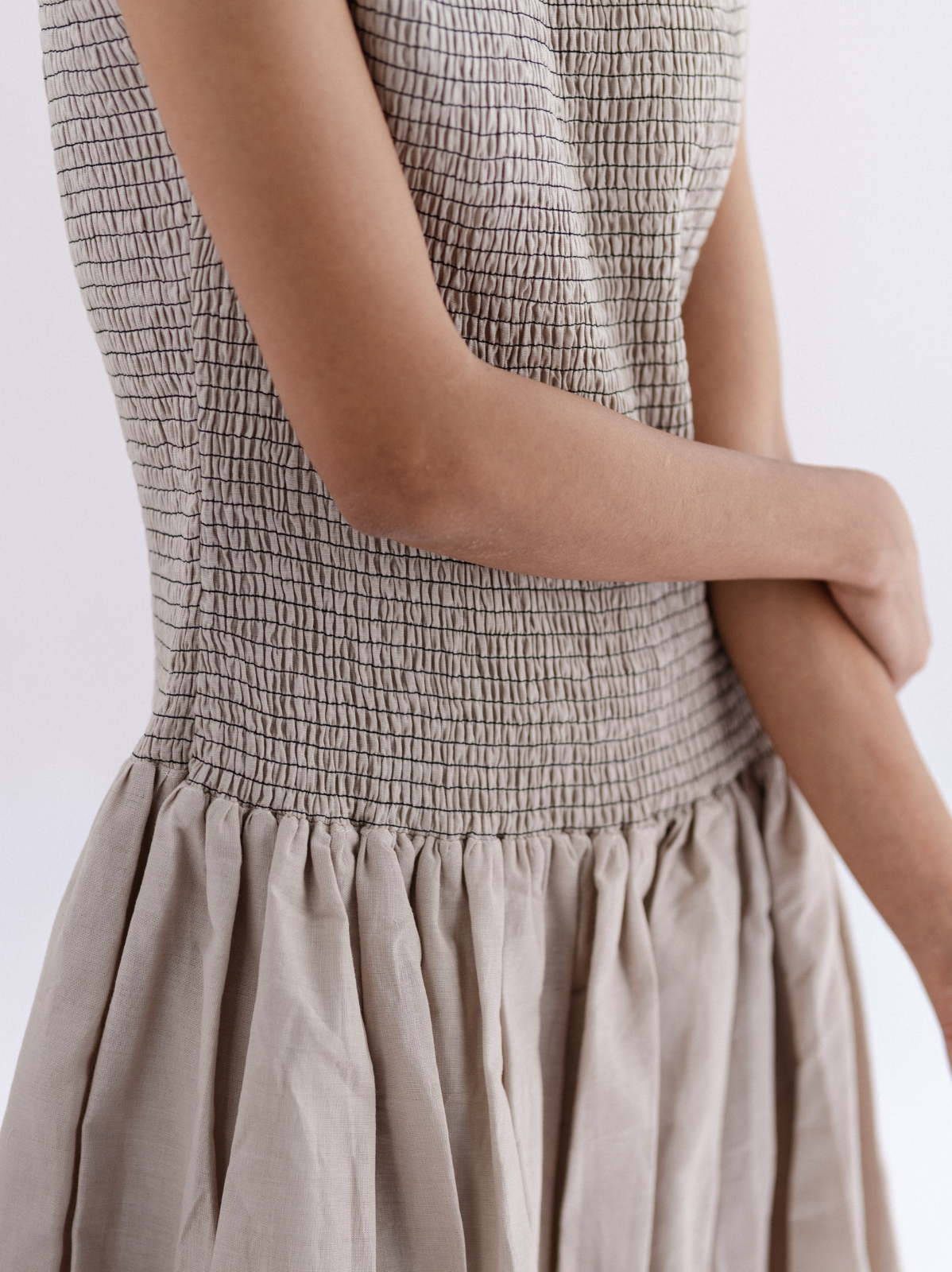 smocked balloon dress — image 2