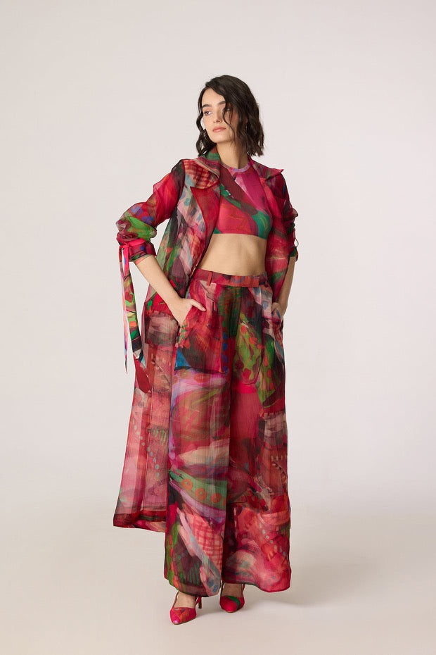 Belen Trench Zavi Blouse Vellora Trousers