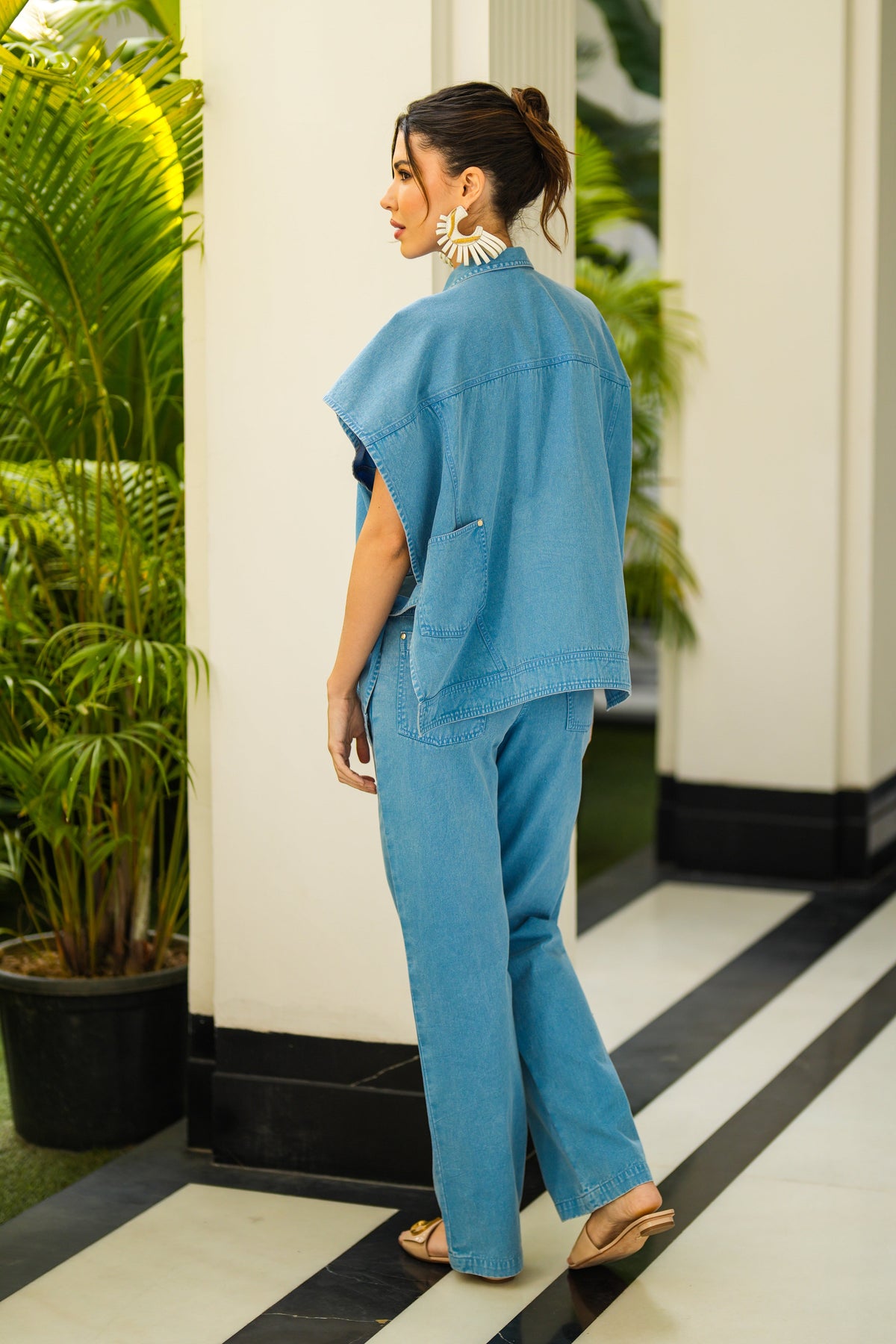 mirela denim pants in blue — image 3
