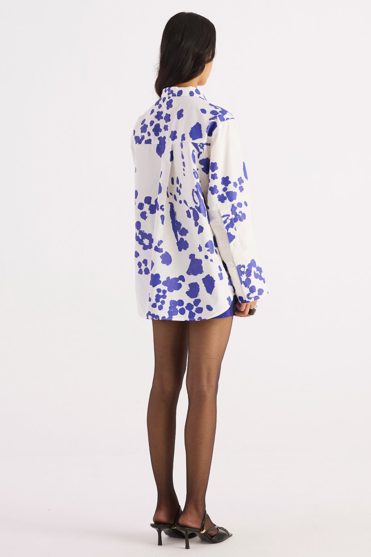 ivory screen print keyhole shirt — image 2
