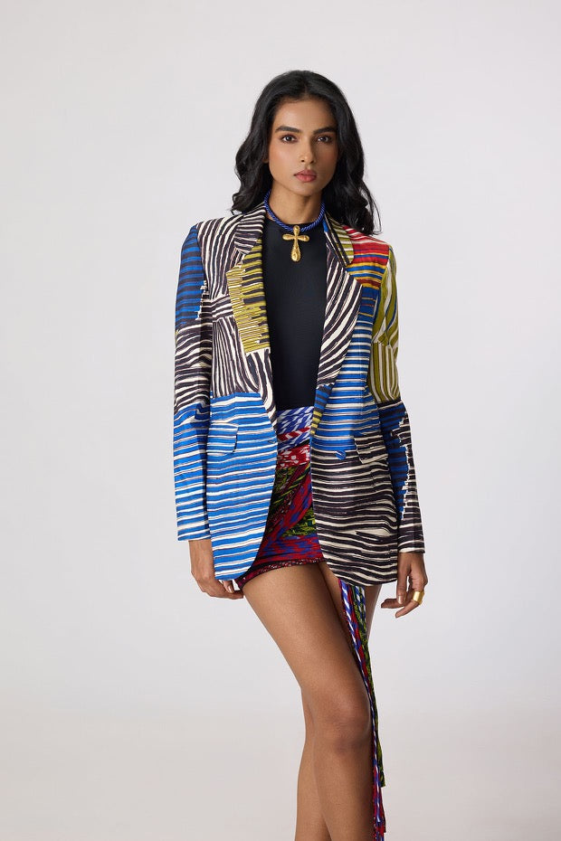 Rebekkah Blazer Juana Bodysuit Oakley Skirt