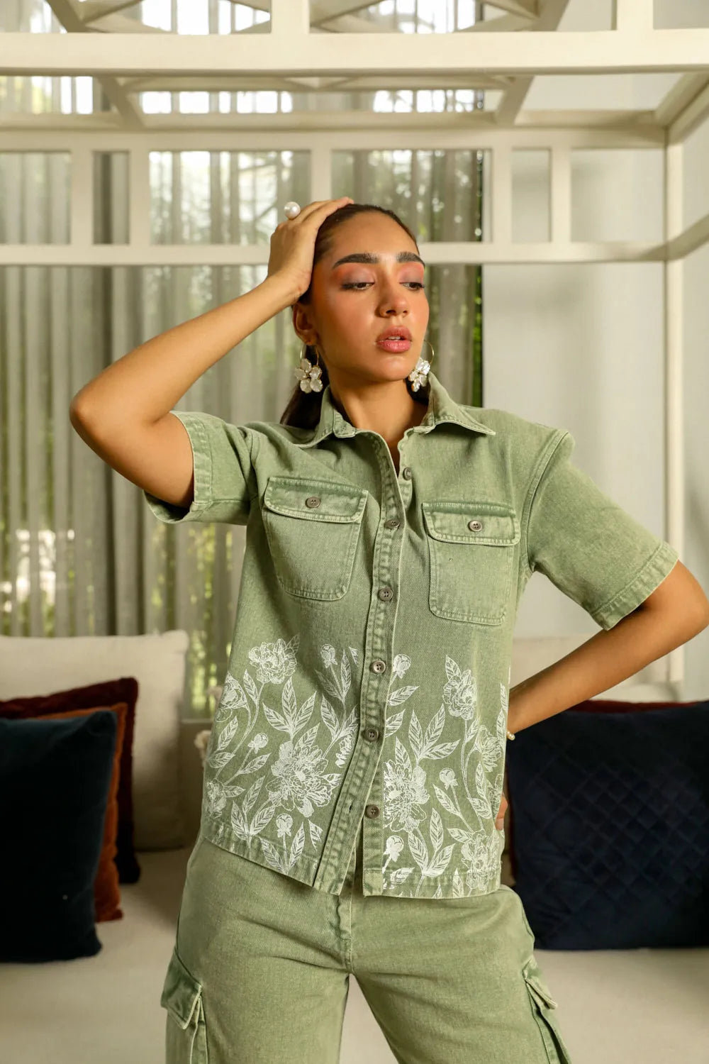lowis co ord set in green, image 8