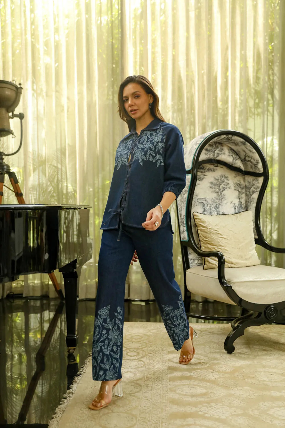 lowis co ord set in blue, image 3