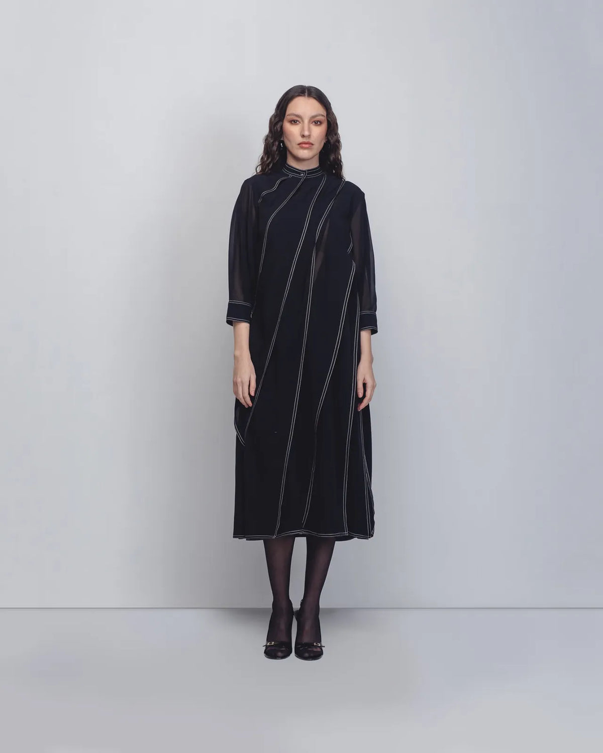 ascent pleated dress, image 1