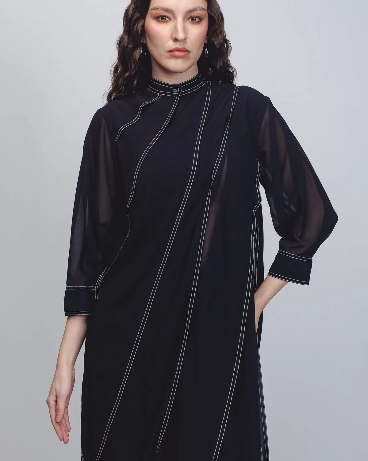 ascent pleated dress, image 6