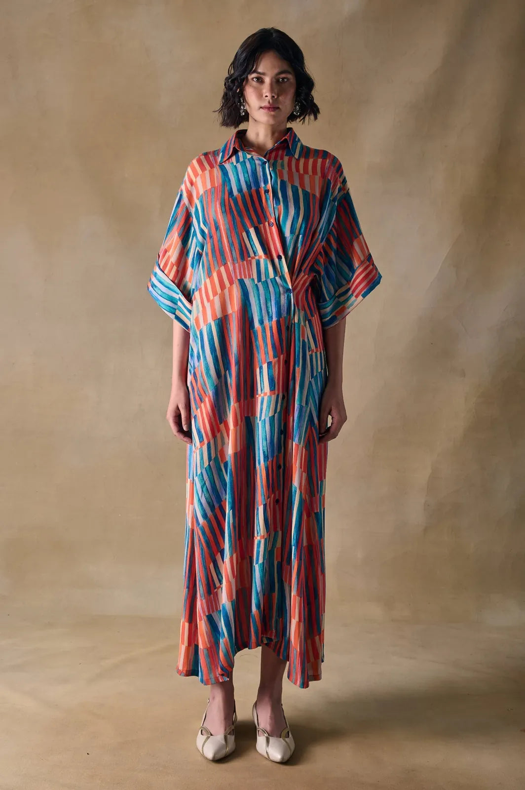 asilah stripe asymmetrical dress, image 1