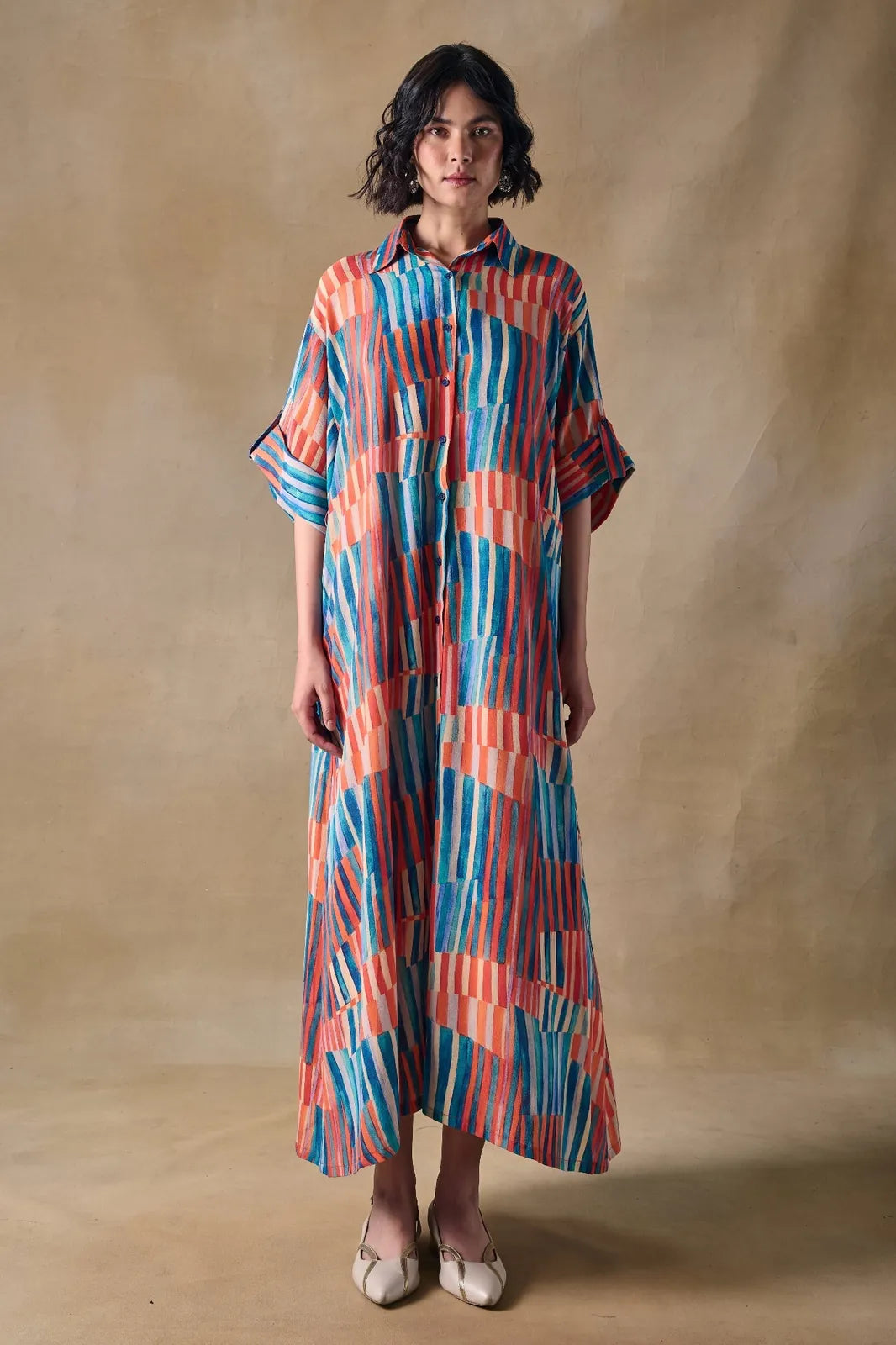 asilah stripe asymmetrical dress, image 2