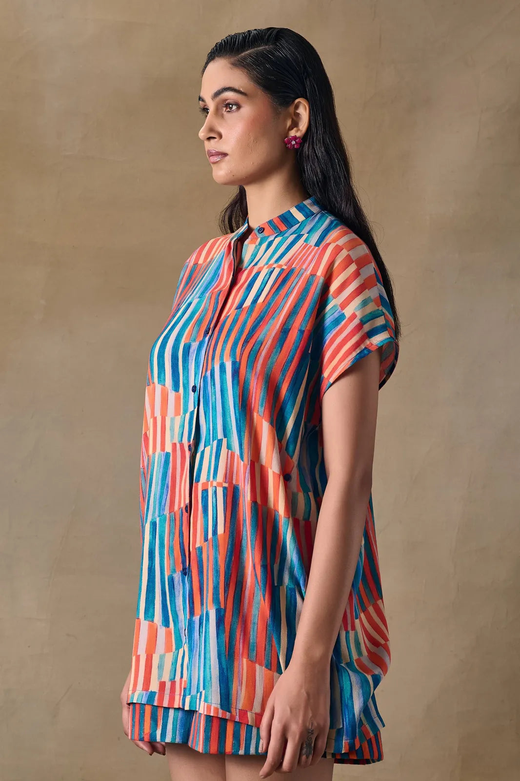 asilah stripe asymmetrical shirt, image 3