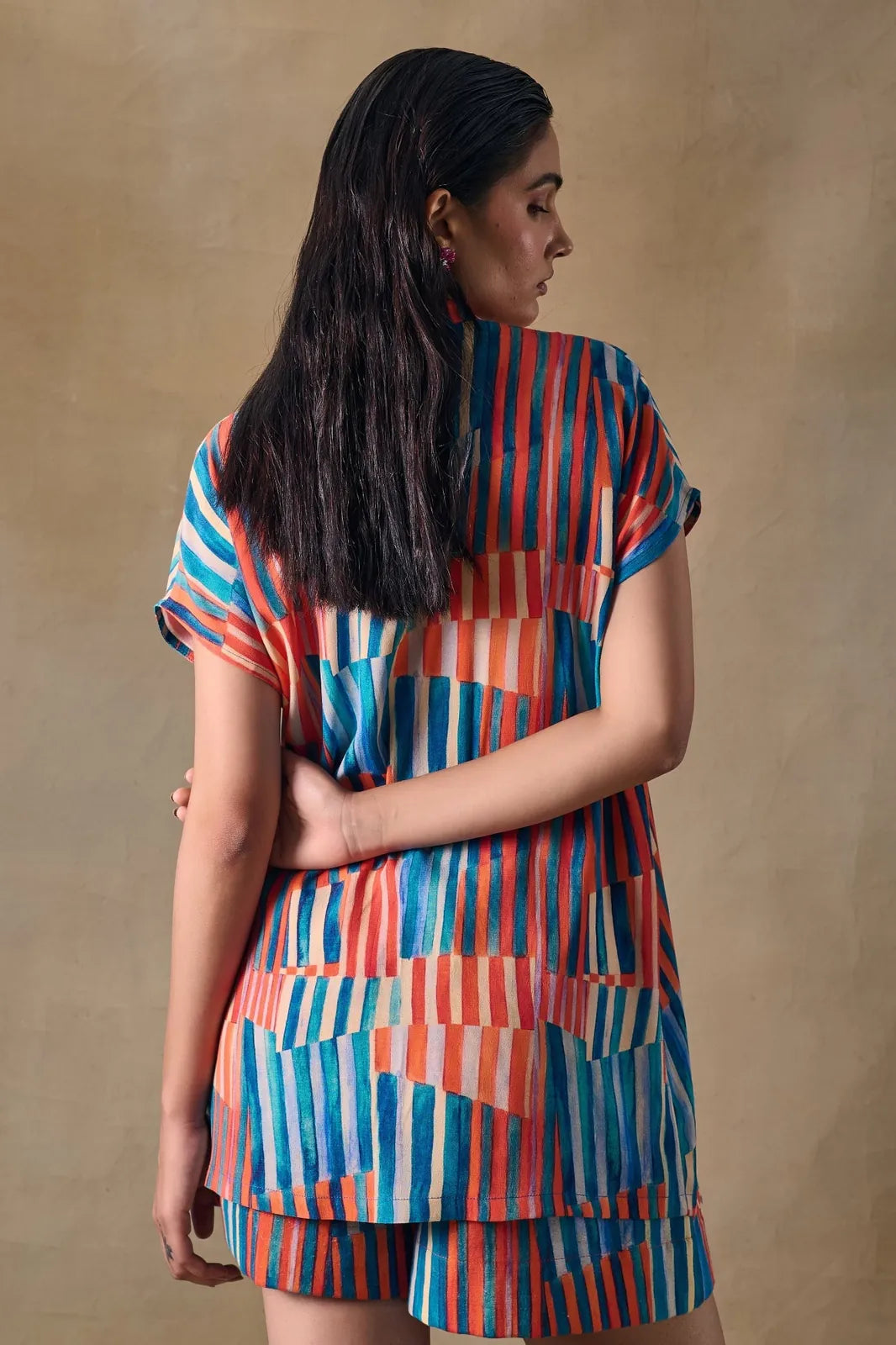 asilah stripe asymmetrical shirt, image 4