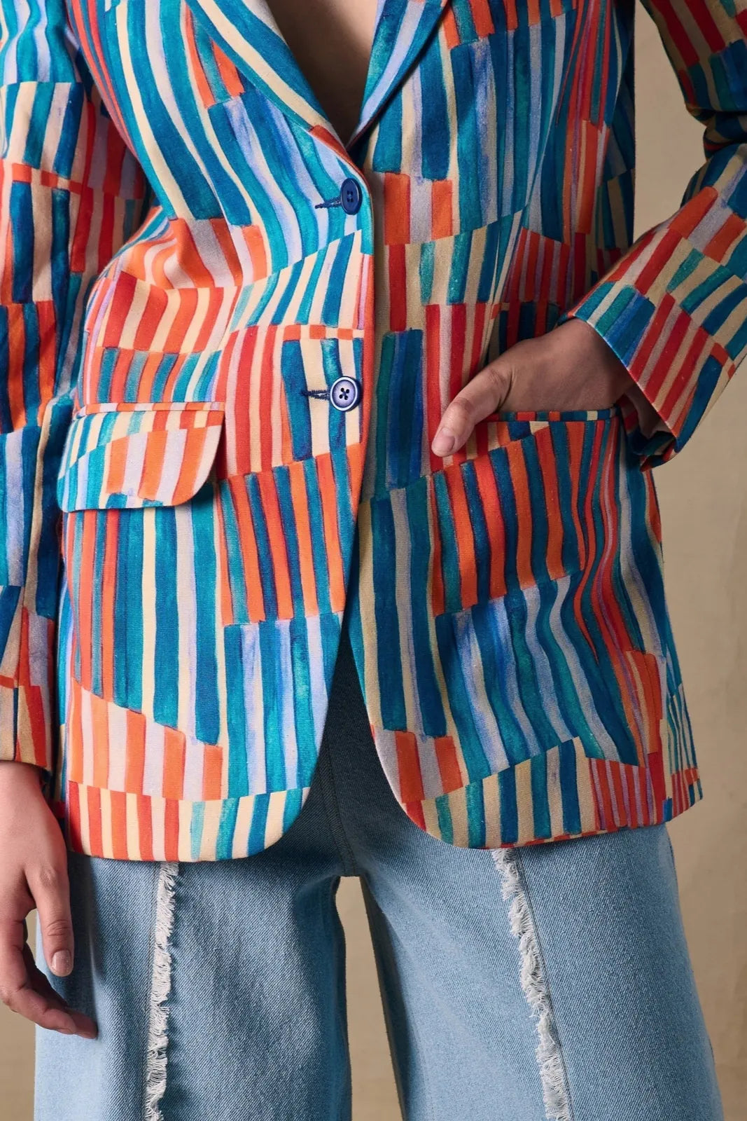 asilah stripe blazer, image 2