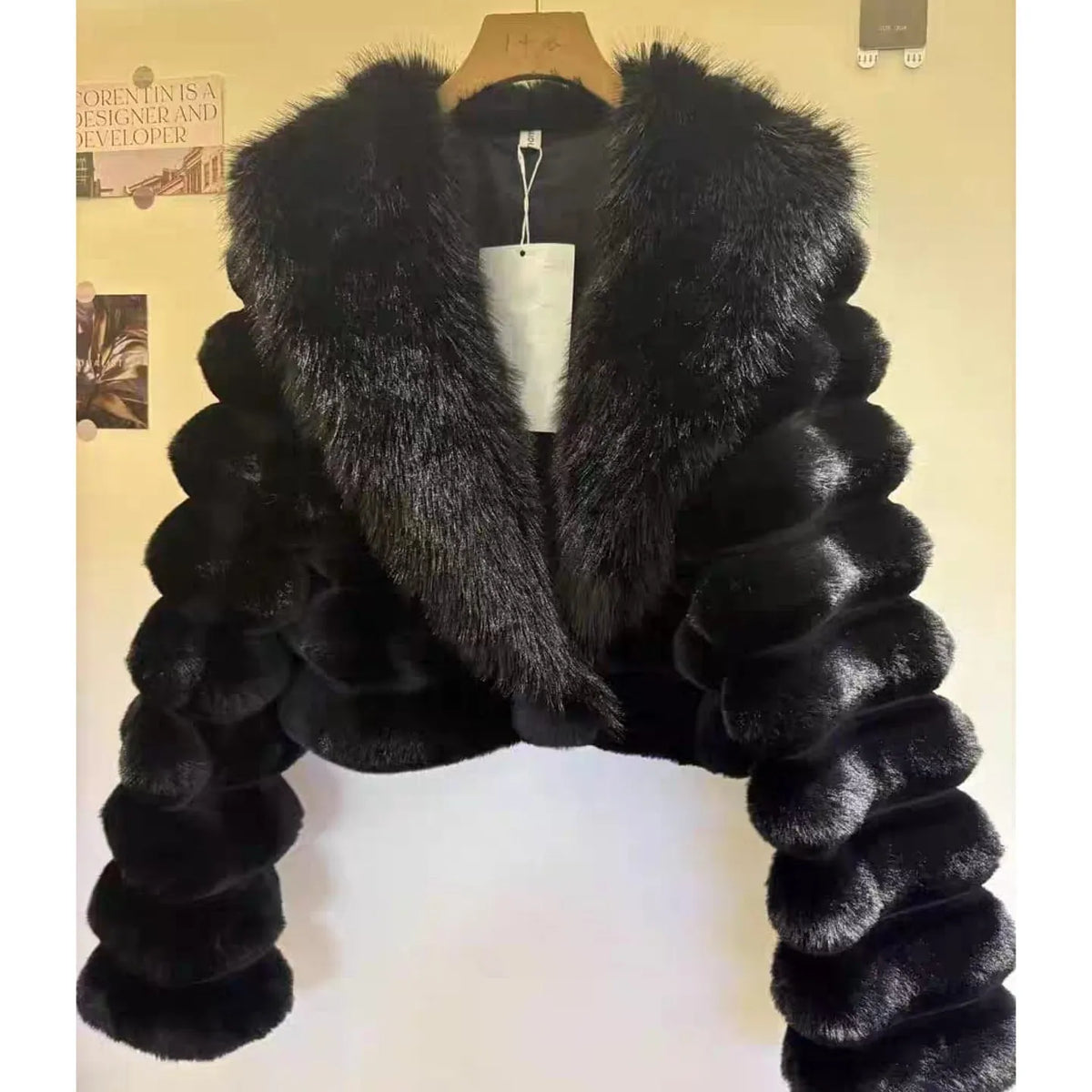 aurelia bubble-sleeve fur jacket, image 8