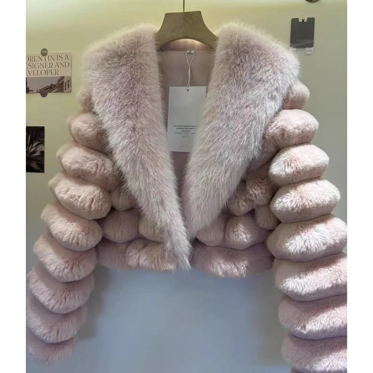 aurelia bubble-sleeve fur jacket, image 4