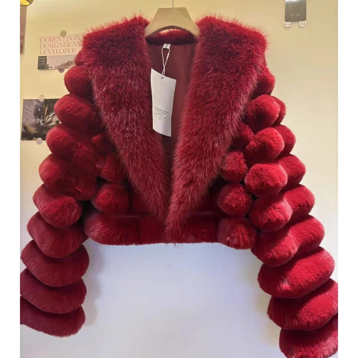 aurelia bubble-sleeve fur jacket, image 2