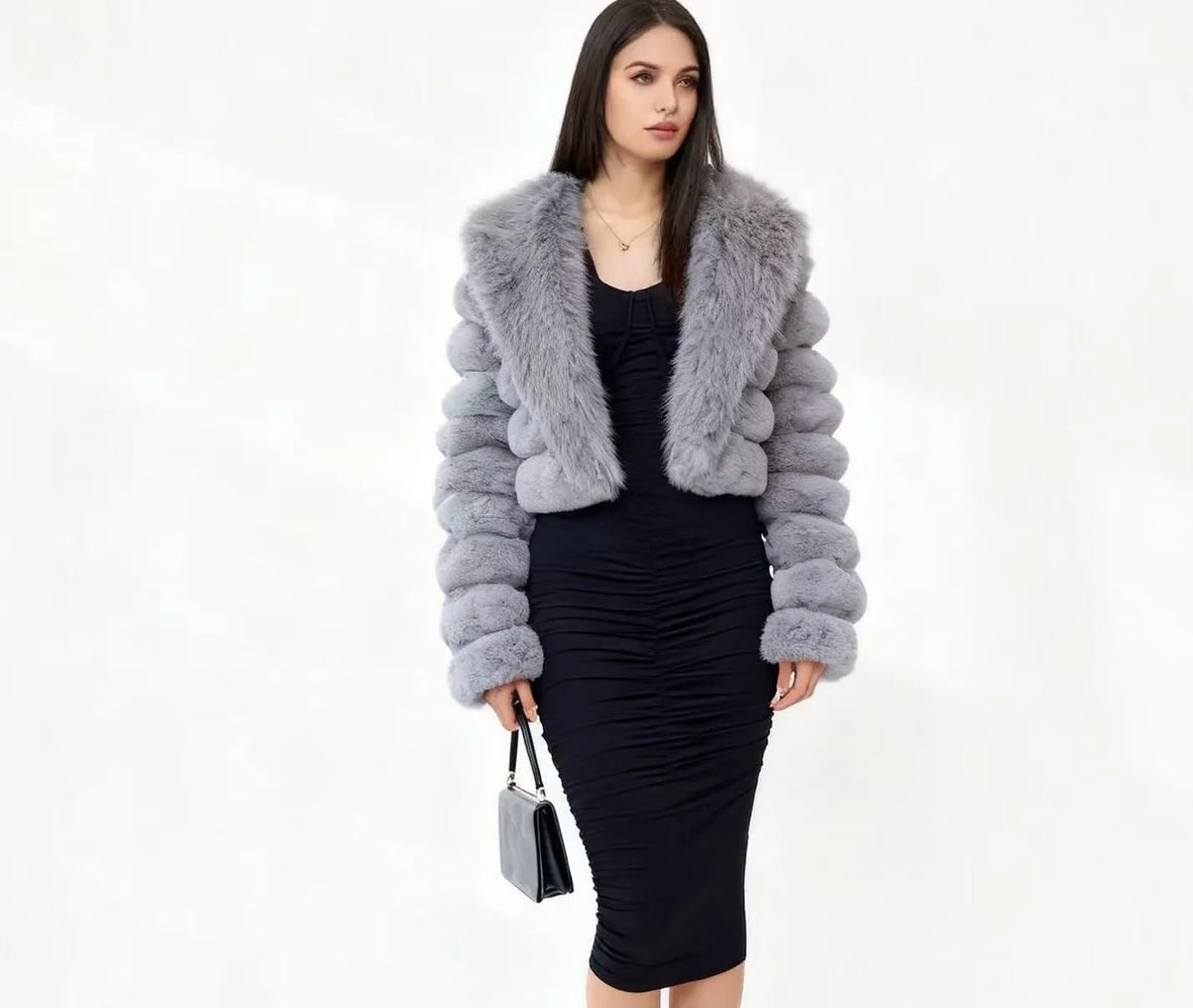 aurelia bubble-sleeve fur jacket, image 9