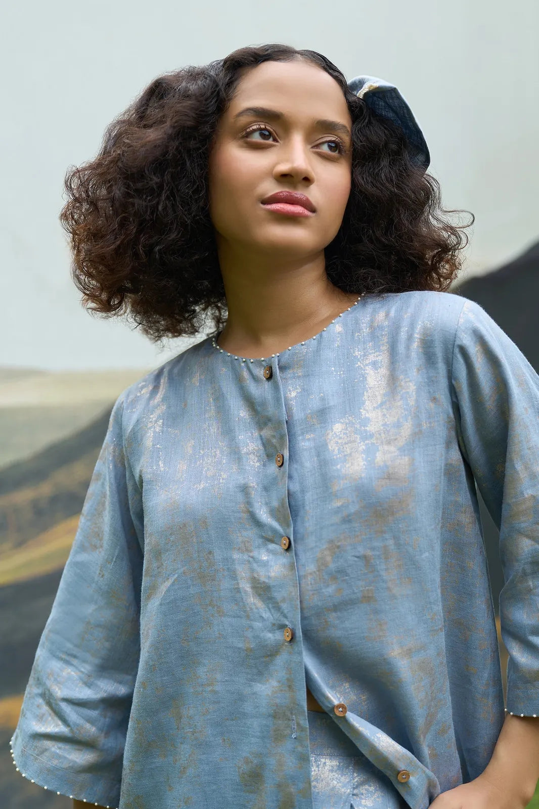 azure shirt & pants set, image 2