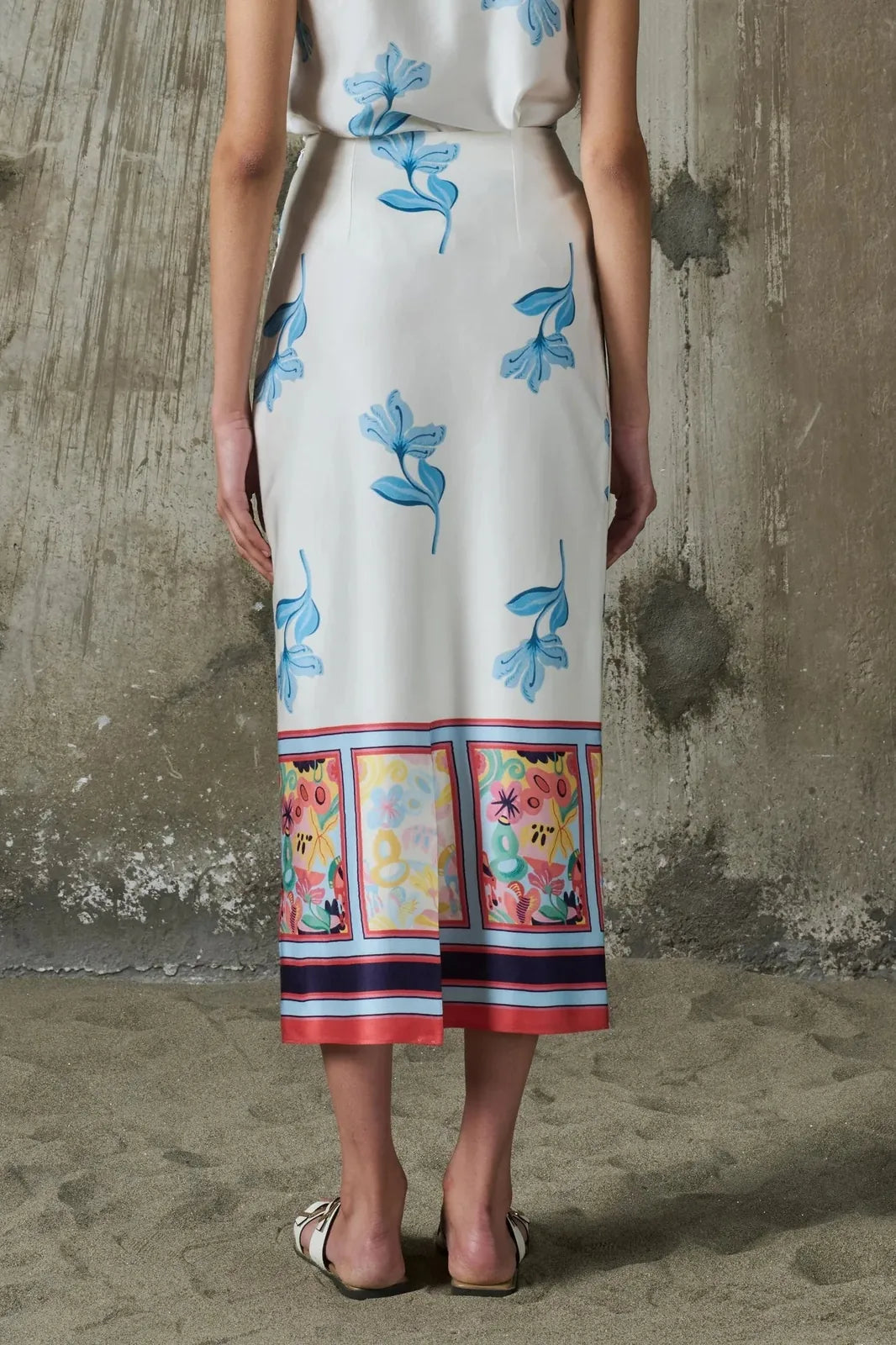 blooming edge straight midi skirt, image 3