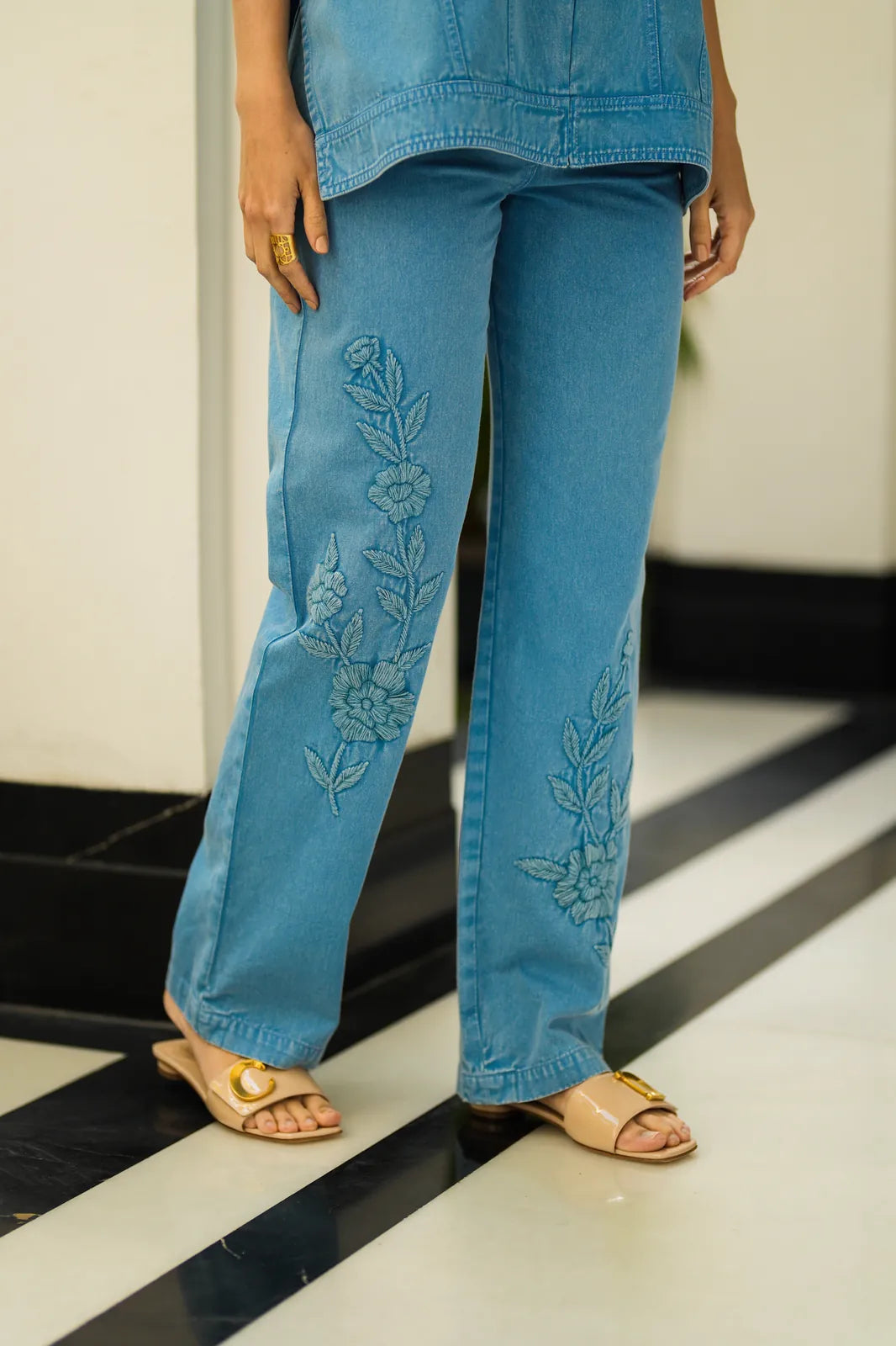 mirela denim coord set in blue, image 5