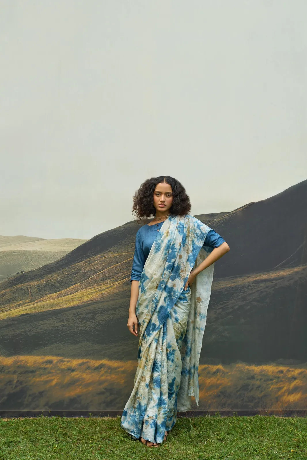 blue saree, image 2