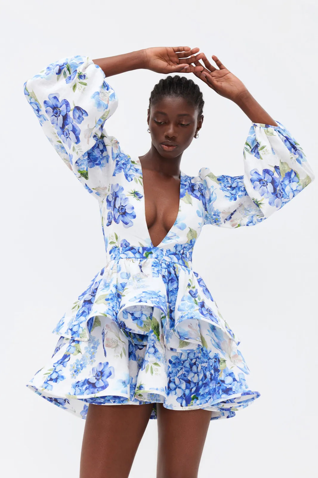 bluebird reveri v-neck dress, image 3