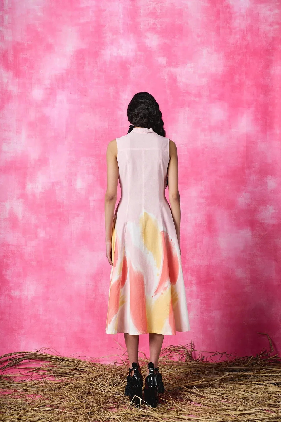 blush pop belted dress, image 3