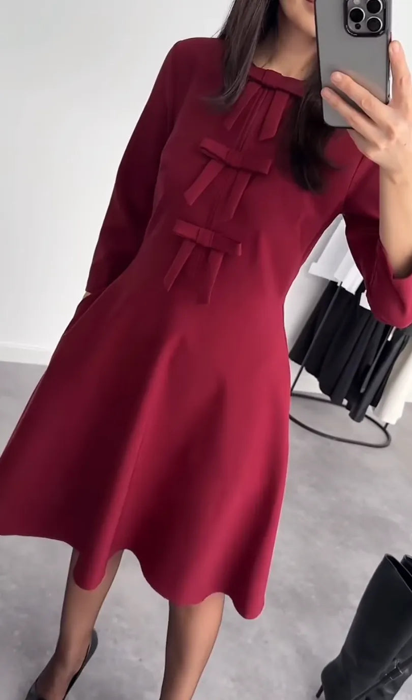 bow midi dress, image 2