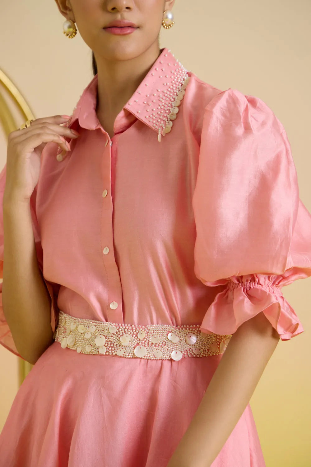 bubblegum embroidered co-ord set, image 3