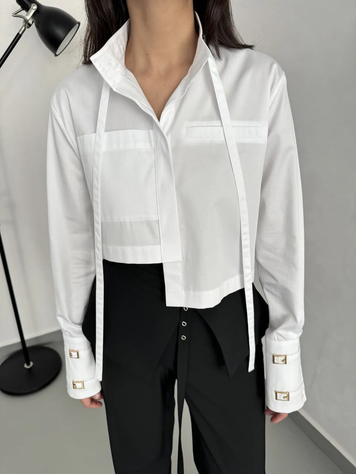 buckle up cropped shirt, image 3