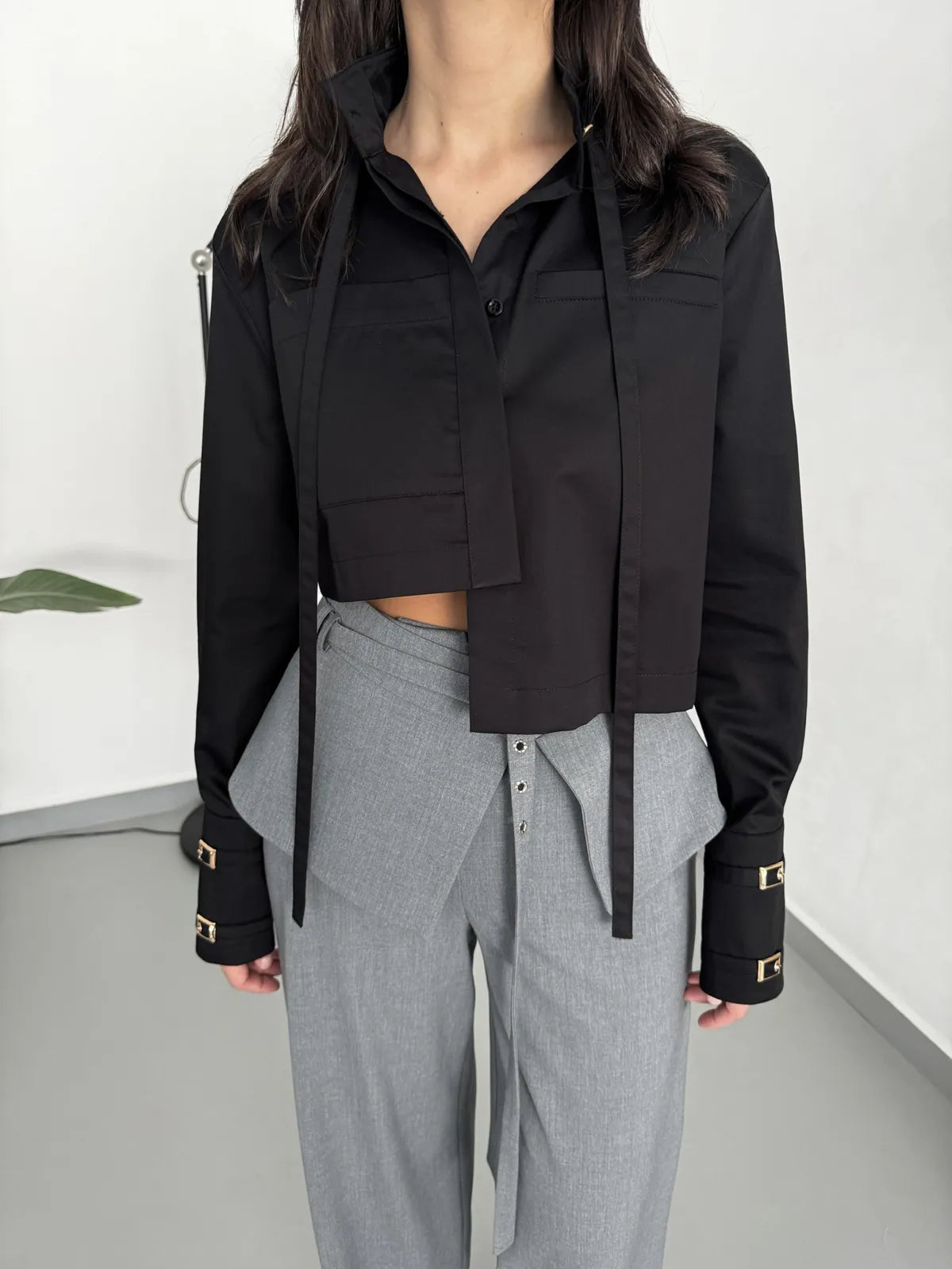 buckle up cropped shirt, image 4