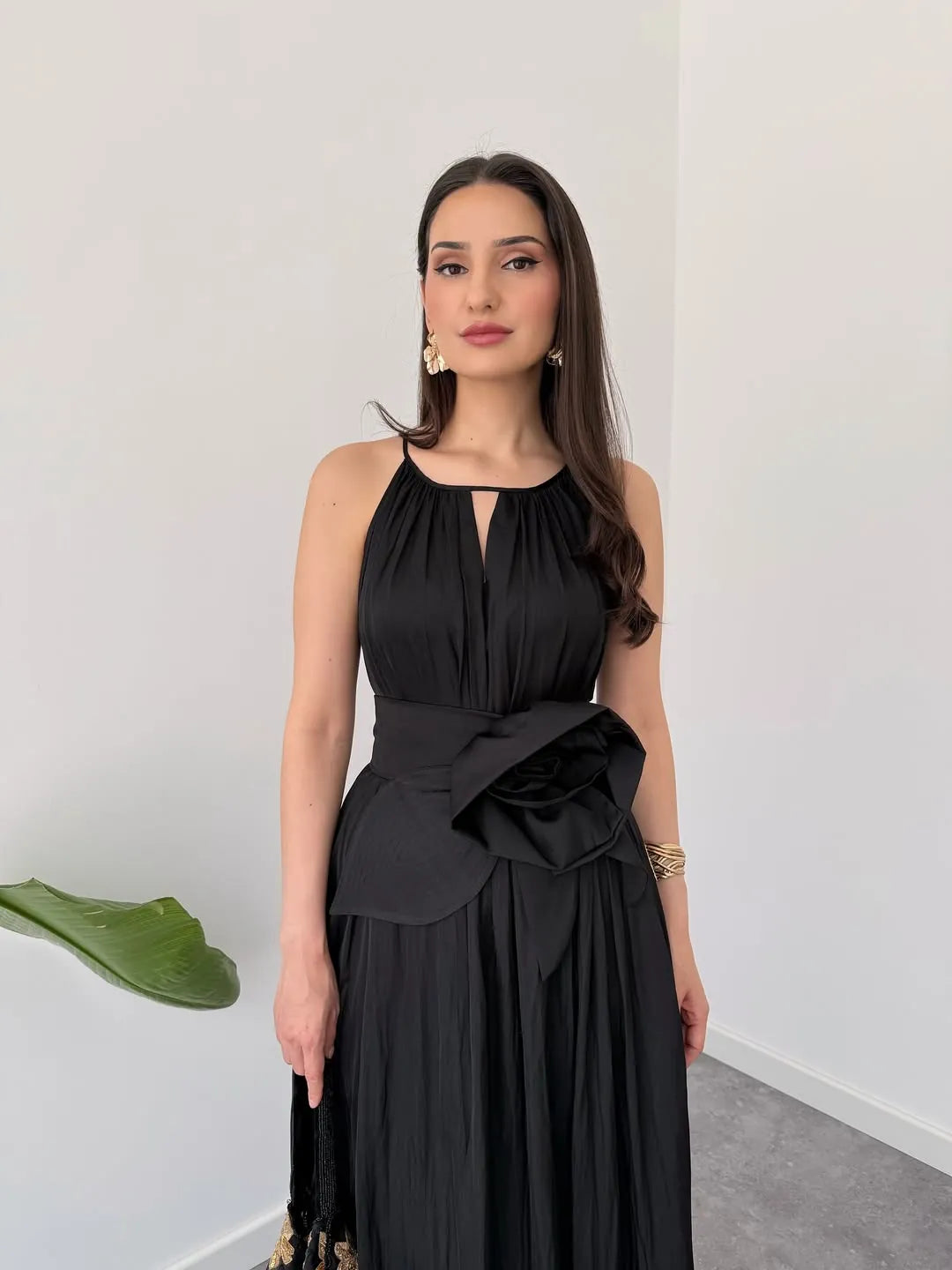 camelia belt rose dress, image 4